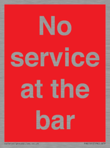 No service at the bar
